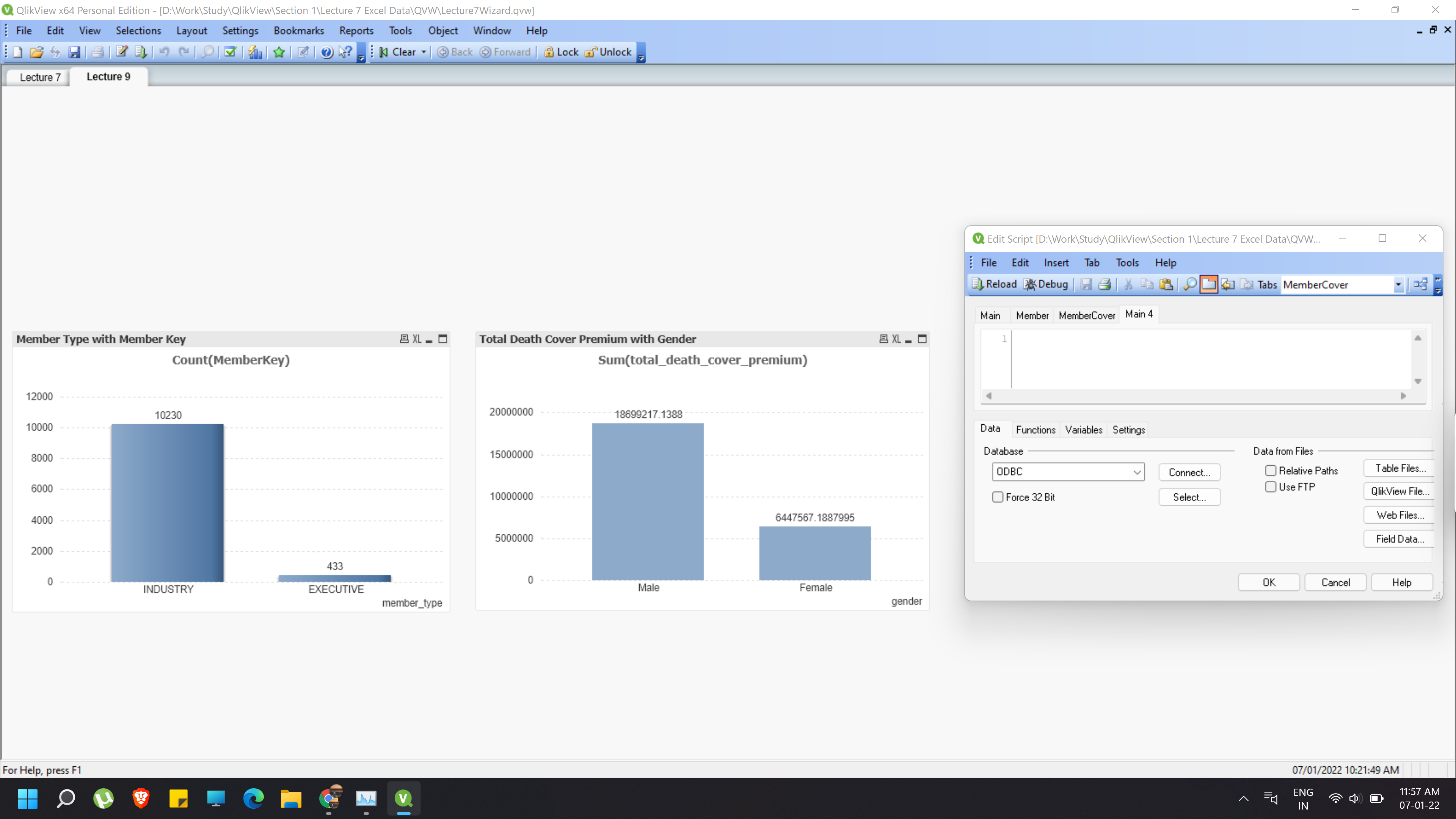 Solved Edit script dialog is being greyed out when a new Qlik