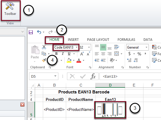 ean 13 barcode generator for excel