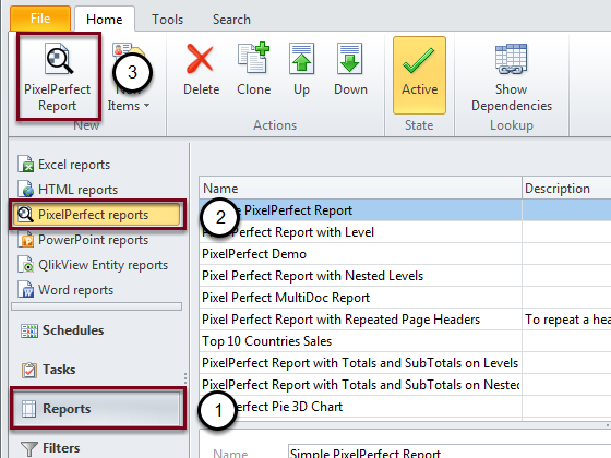 pixel perfect reports