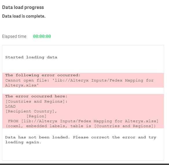 Data loading error while connecting my csv file to... - Qlik Community ...