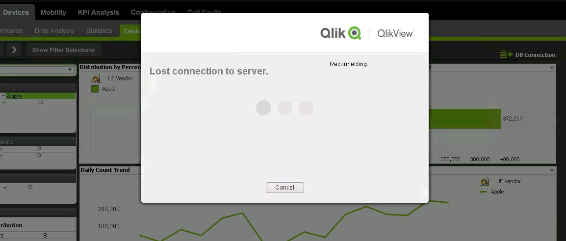 Lost connection to server-Reconnecting No connecti... - Qlik Community -  1239046