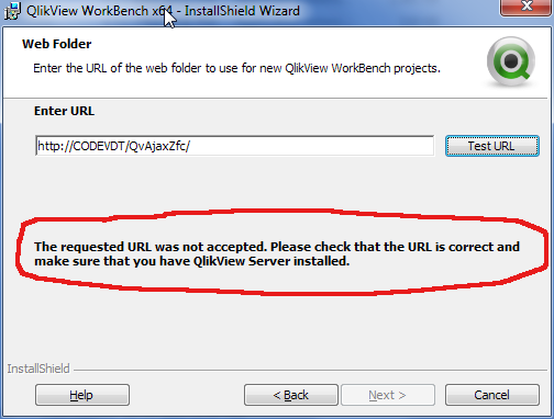 WorkBenchInstall-TestURLErrorRedLine.png