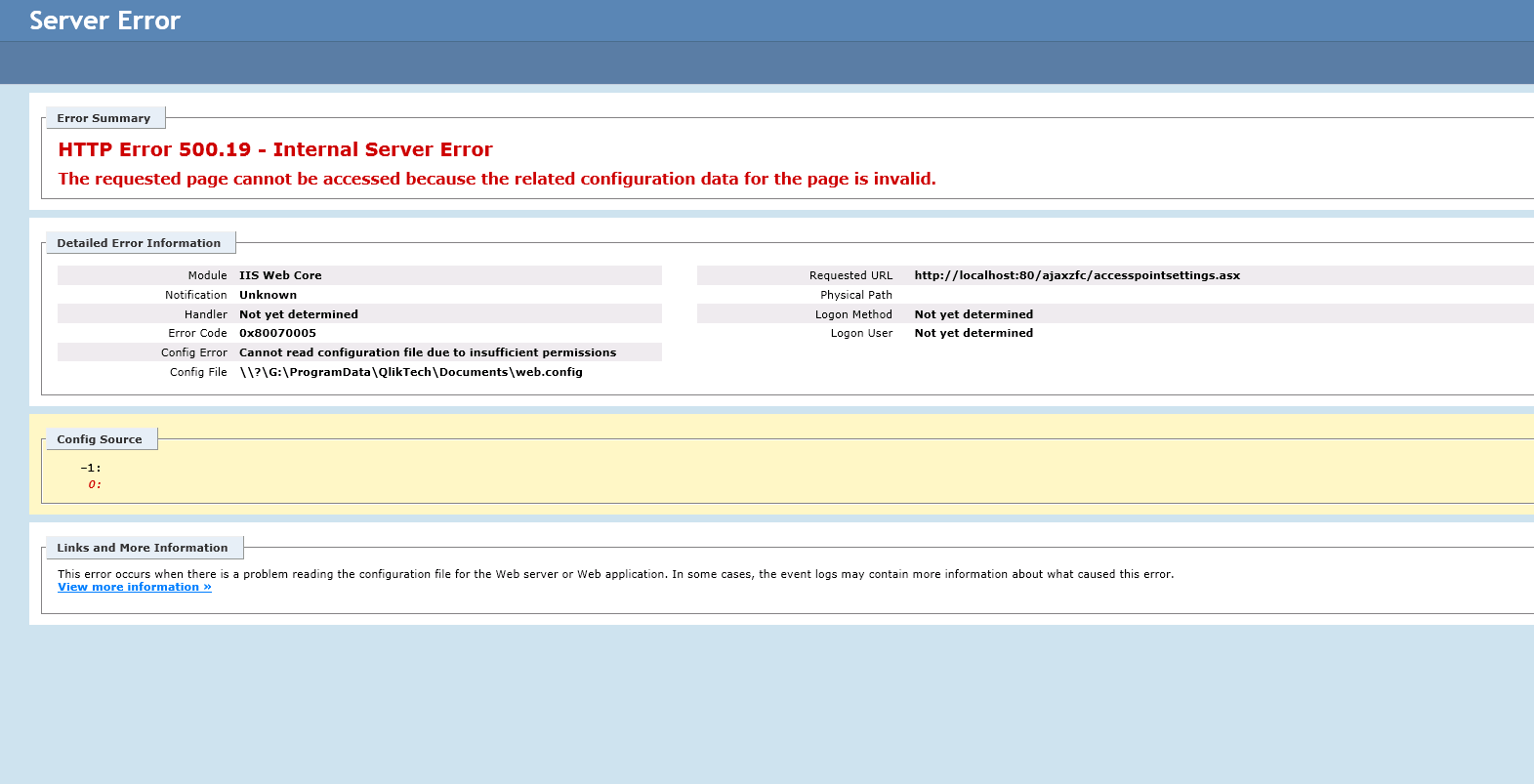 Web.config нет. Internet Server Error. Webconfig пример. Config file. Server error 5