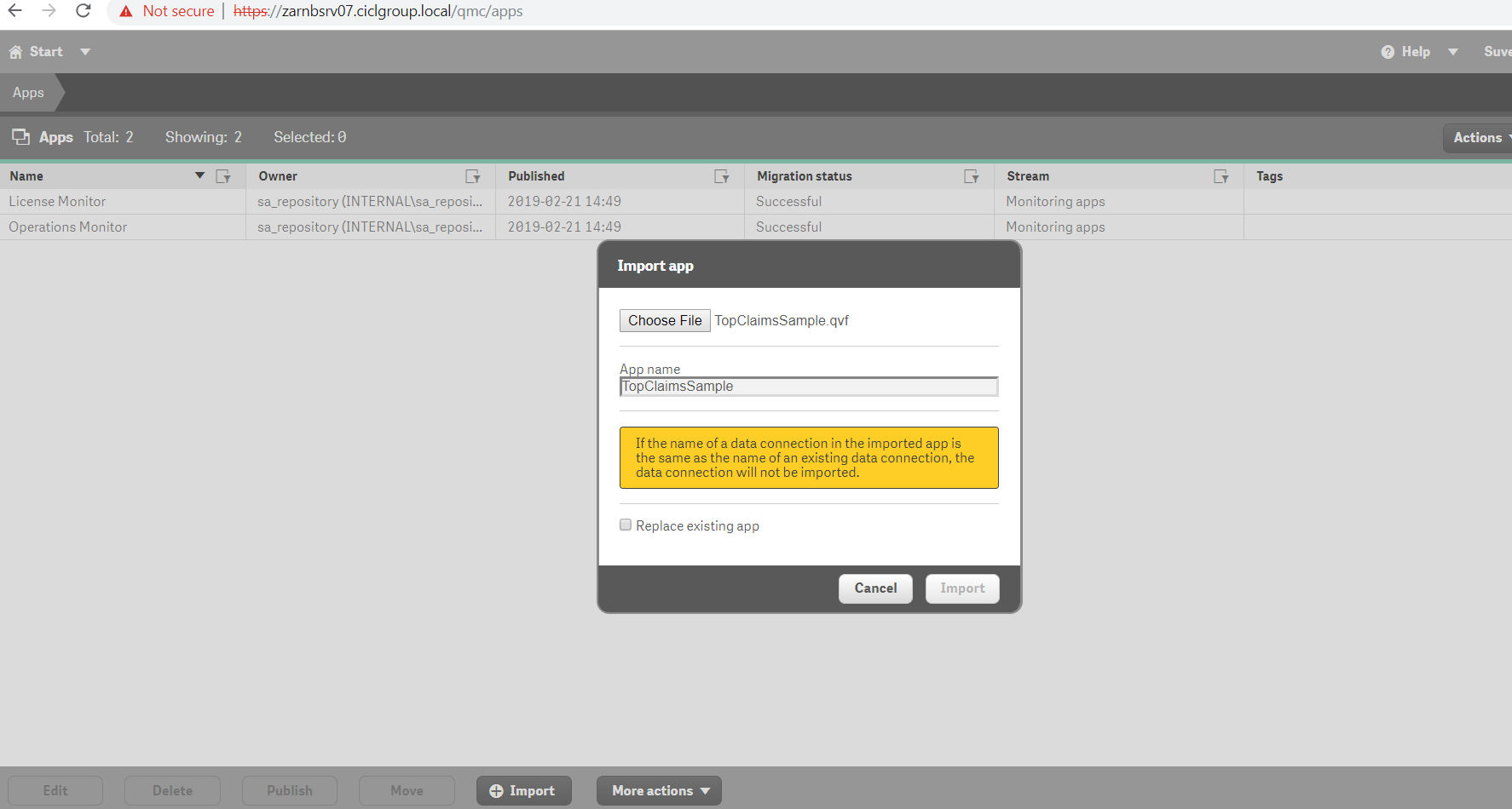 Solved: Unable to import my Qliksense App .? - Qlik Community - 1568560