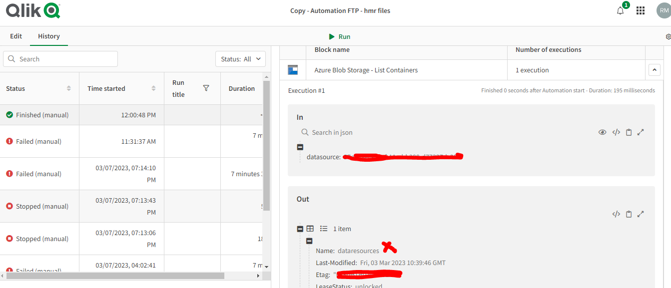 Solved: Problem with blob storage connection - Qlik Community - 2047302