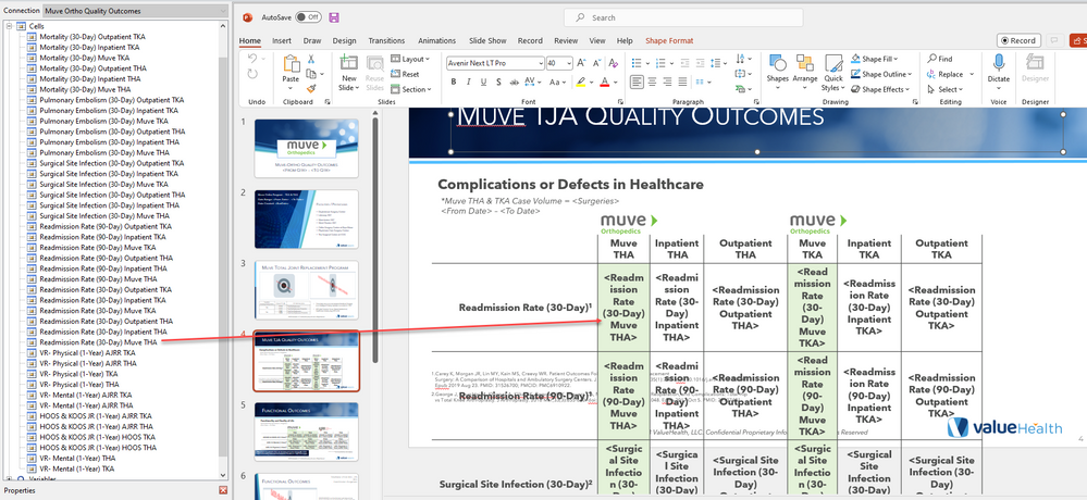 Add cells in PowerPoint