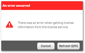 an error occurred there was an error when getting license information from the license service.png