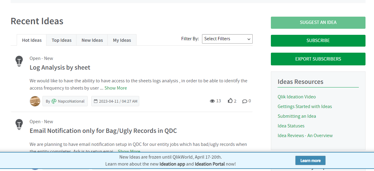It's April! Check out the latest updates to Qlik C... - Qlik Community ...