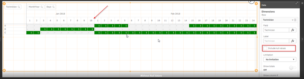 If I unchecked 'Include Null Value' the full date is gone.