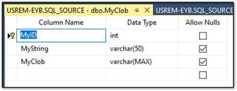 source ddl and data for myclob table.png