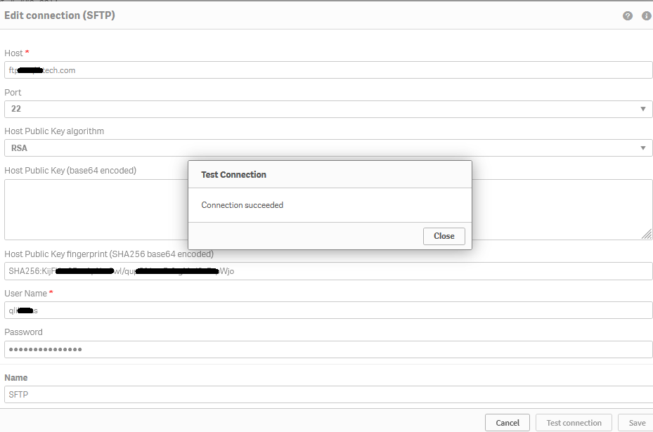 How to create an SFTP data connection in a Qlik Cl... - Qlik Community ...