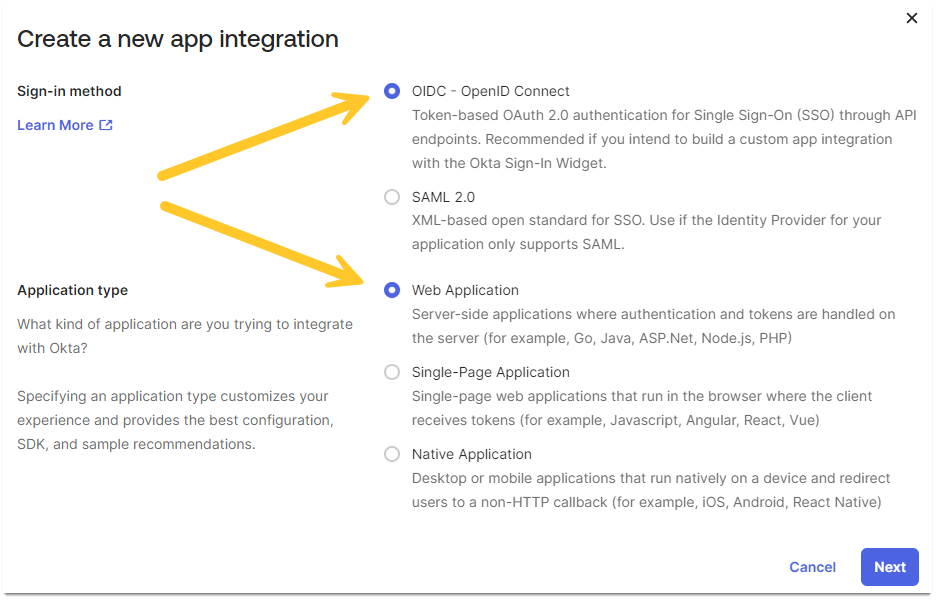 choose oidc and web application.png