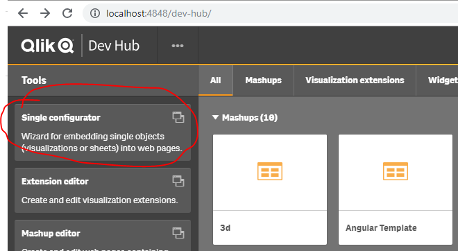 Acesse Single configurator