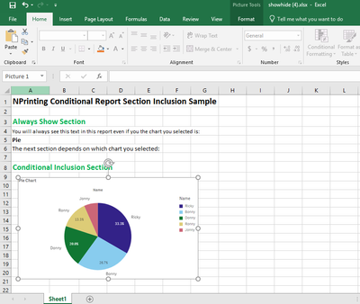 NPrinting Report - Pie Chart included