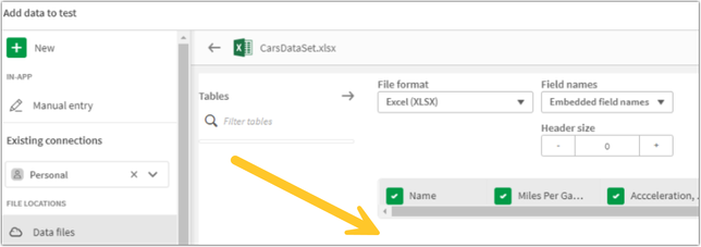 data preview only shows one row qlik cloud.png