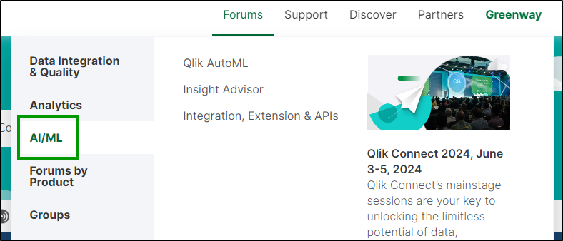 New AI/ML Area in Forums! - Qlik Community - 2429361