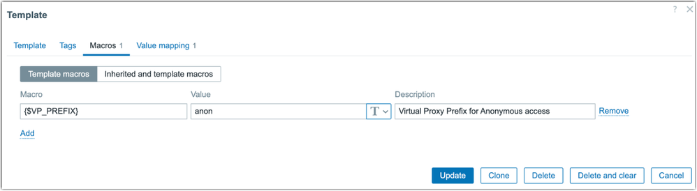 Fig 7: Changing Macros at the Template level