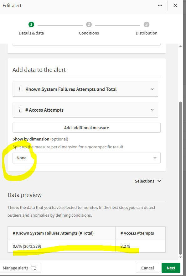 Qlik Cloud Alerts inside App for a Table chart - Qlik Community - 2513973