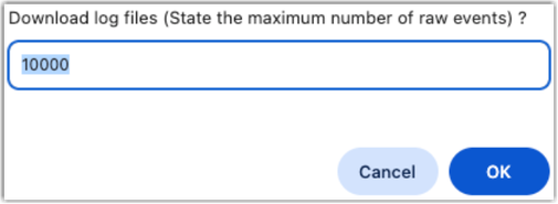 download the log files state the maximum number of raw events.png