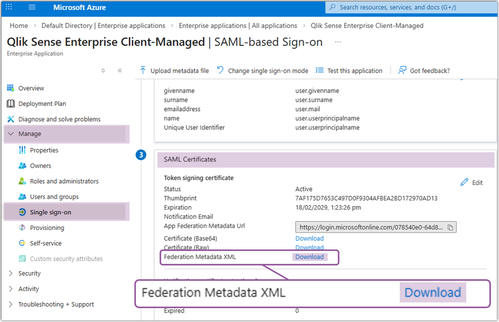 download federation metadata xml.png