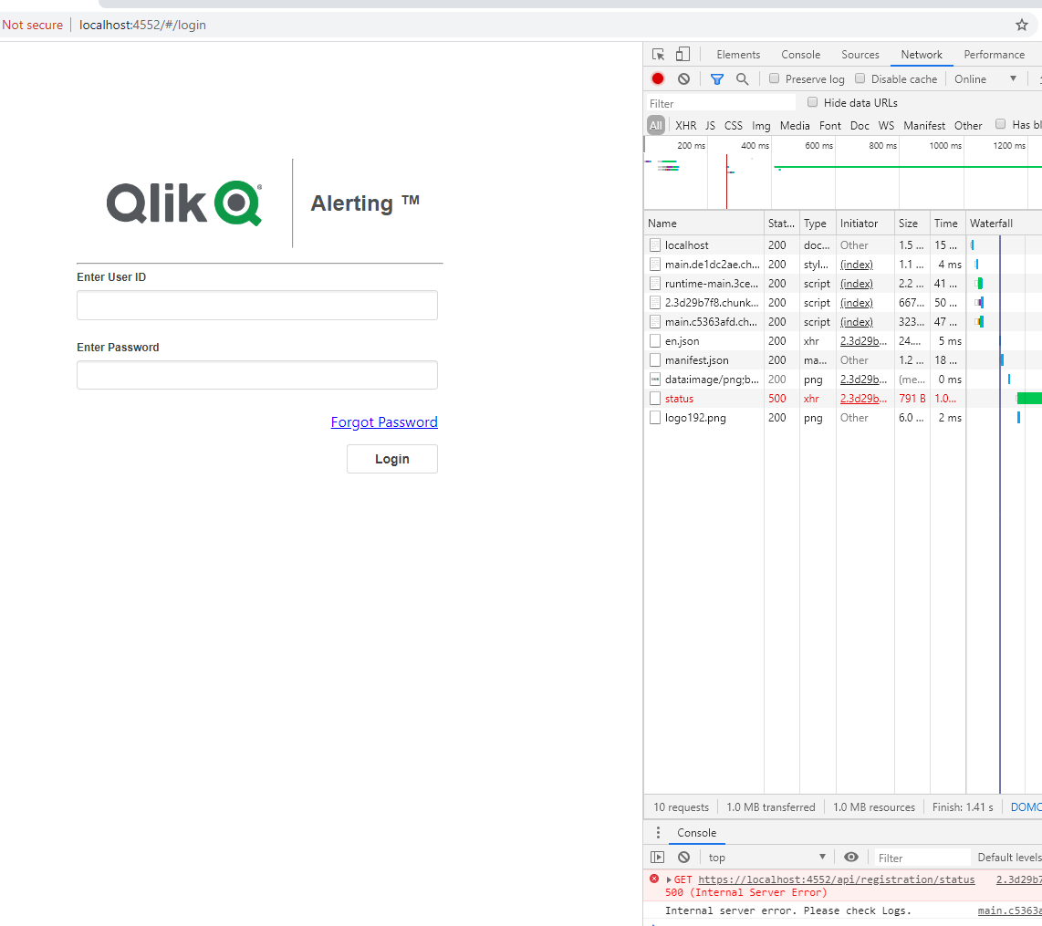 Qlik Alerting extension blank or with Could not r - Qlik