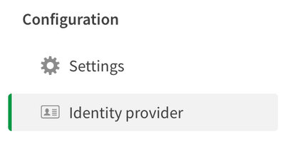 Qlik Sense SaaS management console side menu