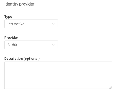 Begin Identity Provider configuration