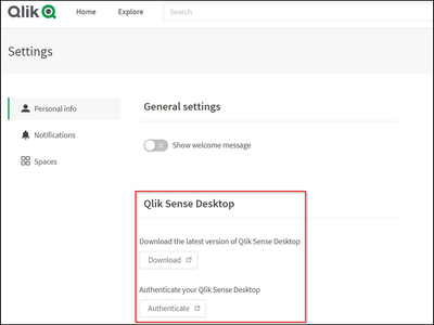 Qlik Sense Desktop authentication within SaaS editions of Qlik Sense.