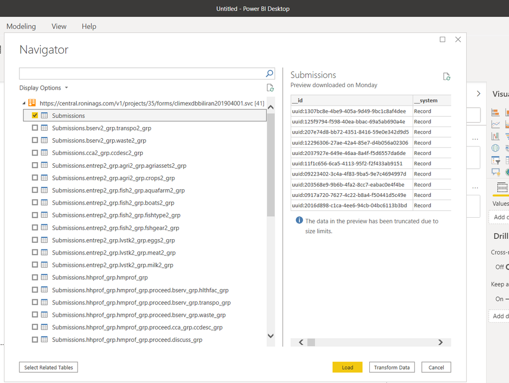 Power BI  Connection to OData Service