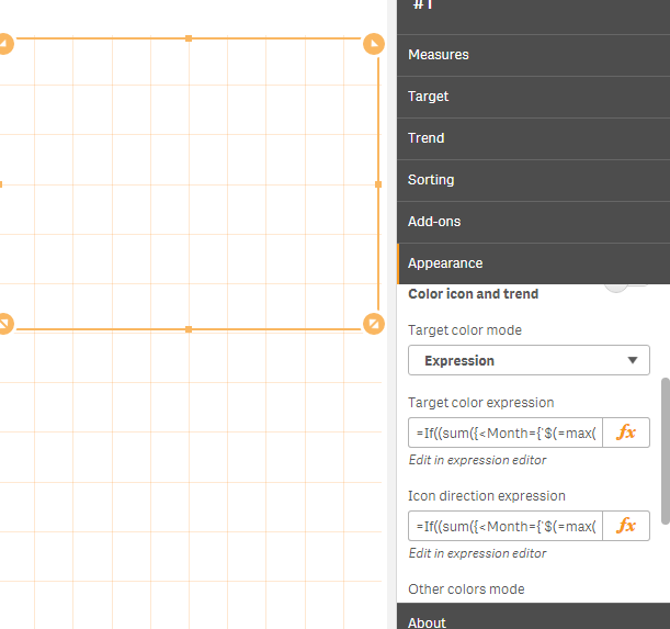 KPI disappears when you add the red,yellow,green string