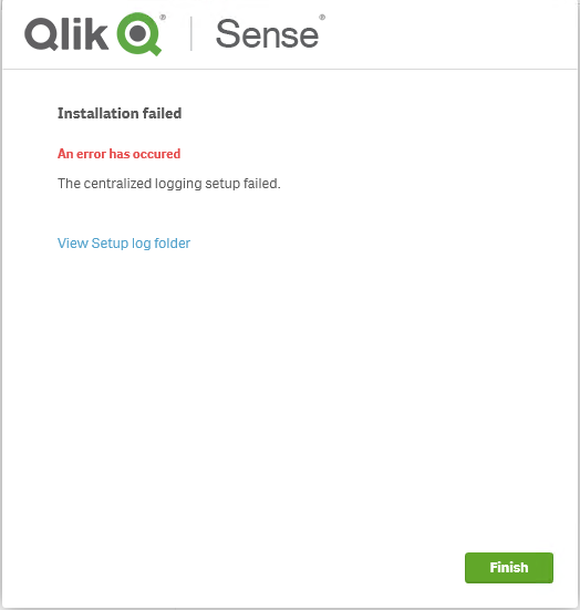 Installation fails with The centralized logging se... - Qlik Community -  1713497