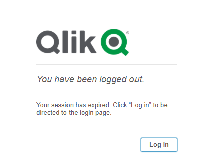 Qlik Sense - logged out message