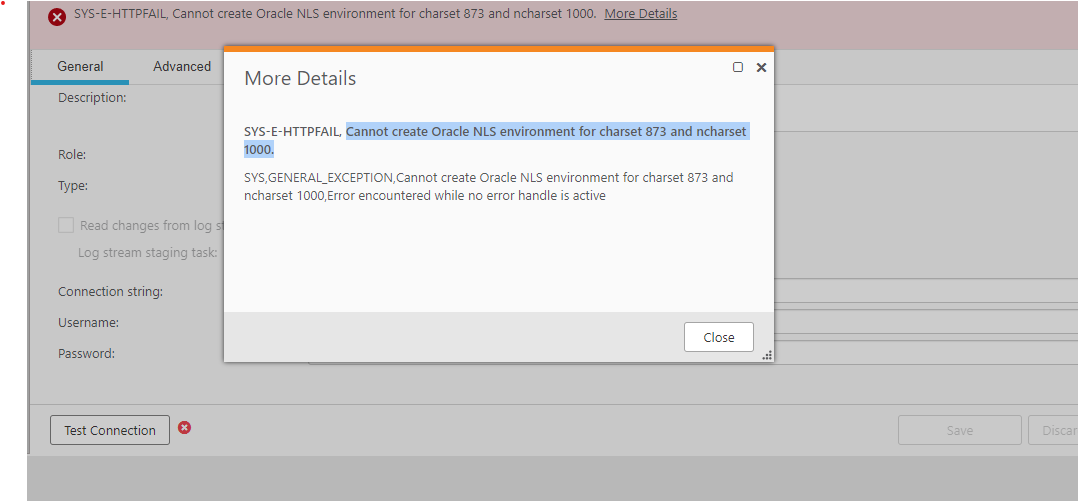 Solved: Cannot create Oracle NLS environment for charset 8... - Qlik  Community - 1757660