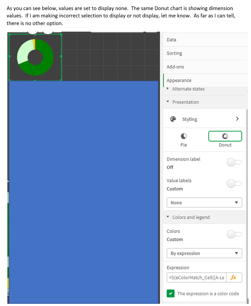 Dimension Values Off