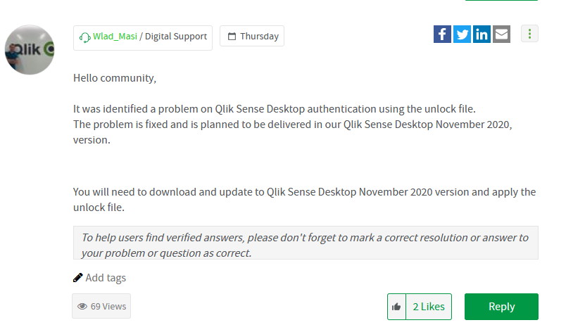 Solved: Qlik Sense Desktop unlock - Qlik Community - 1759715