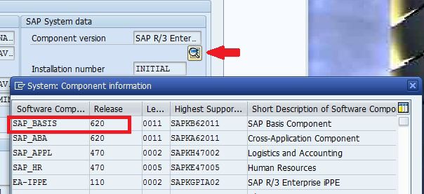 check basic sap version component.png