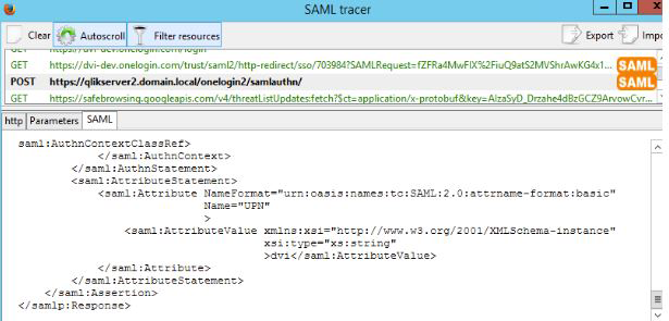 SAML Attribute SAML tracer.png