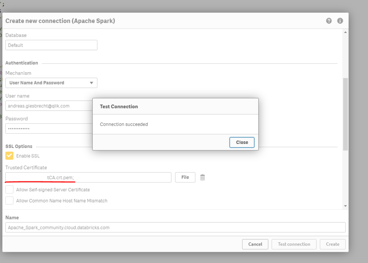 Qlik Sense SAAS Apache Spark connector "Unexpected... - Qlik Community ...