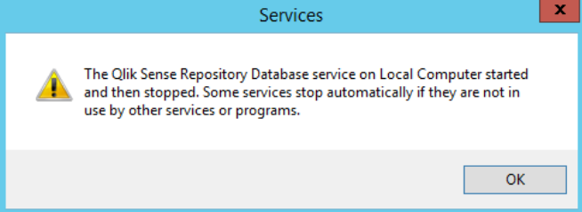 The Qlik Sense Repository Database Service does not start.png