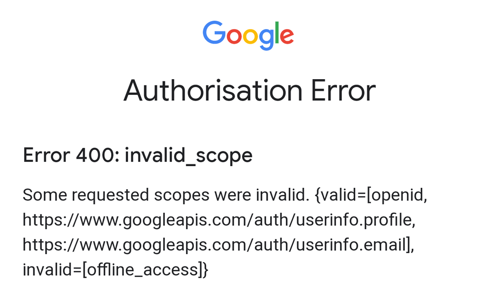 Facebook Login Error - Invalid Scopes: user_link - with standard