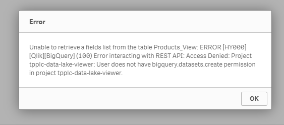 Unable to retrieve a fields list from the table error message.png
