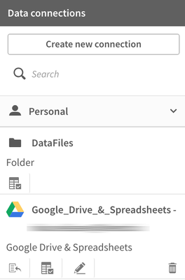 Datasource in Qlik Sense to Google Sheet