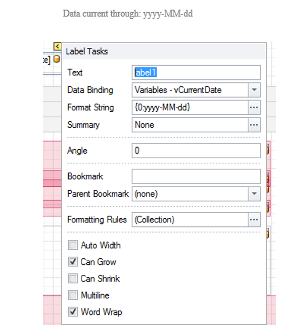 Solved: Formatting Variable Label in NP Pixel Perfect Repo... - Qlik ...