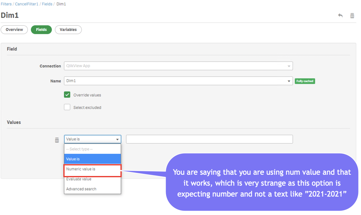 Solved: Evaluate Value filter not working - Qlik Community - 1846528