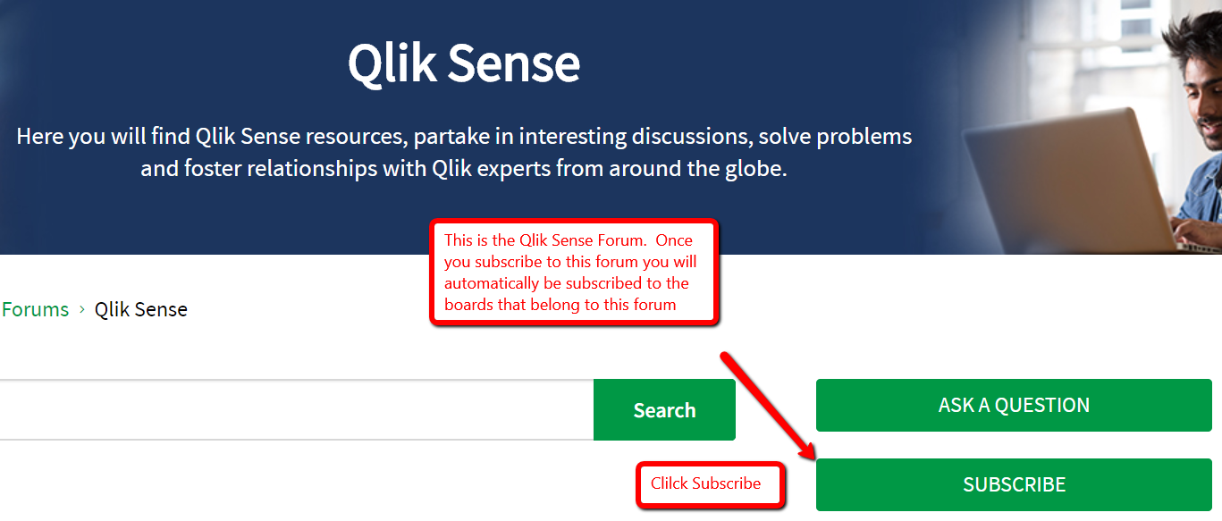 How to Subscribe to a Forum and Board - Qlik Community - 1547082