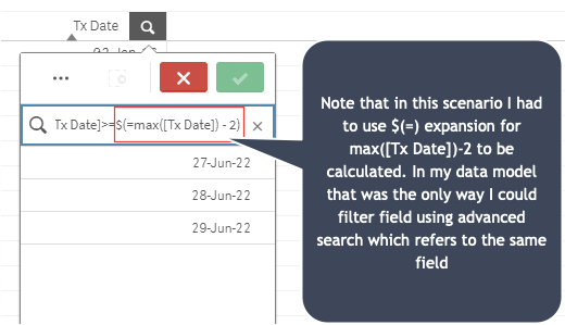 filter date for the last 2 dates - Qlik Community - 1848795