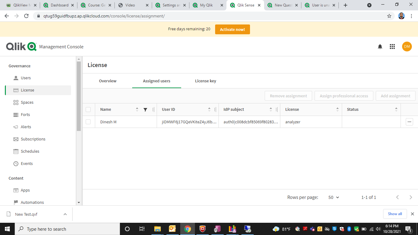 Solved: Unable to create Apps - Qlik Community - 1853094