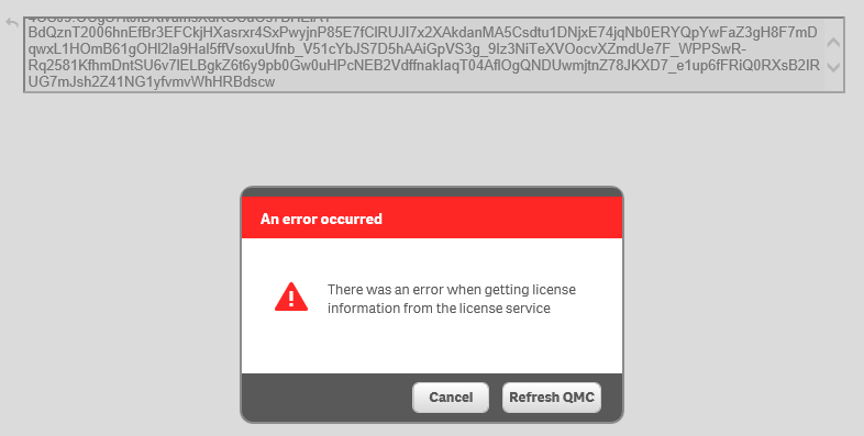 an error occurred there was an error when getting license information.png