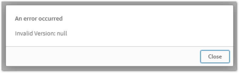 Error Invalid Version: null received when importin... - Qlik Community ...