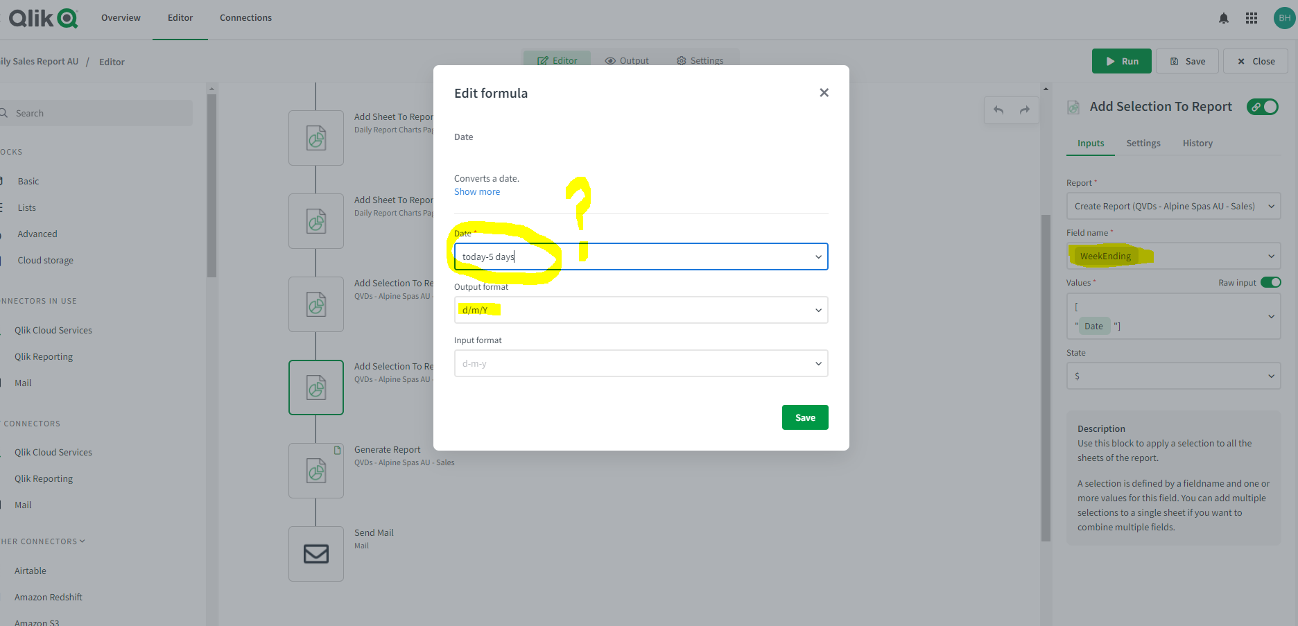 Need the formula to set a field selection to the w... - Qlik Community ...